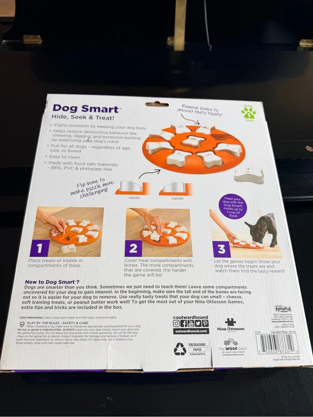 Outward Hound  Dog Smart Hide, Seek & Treat Puzzle